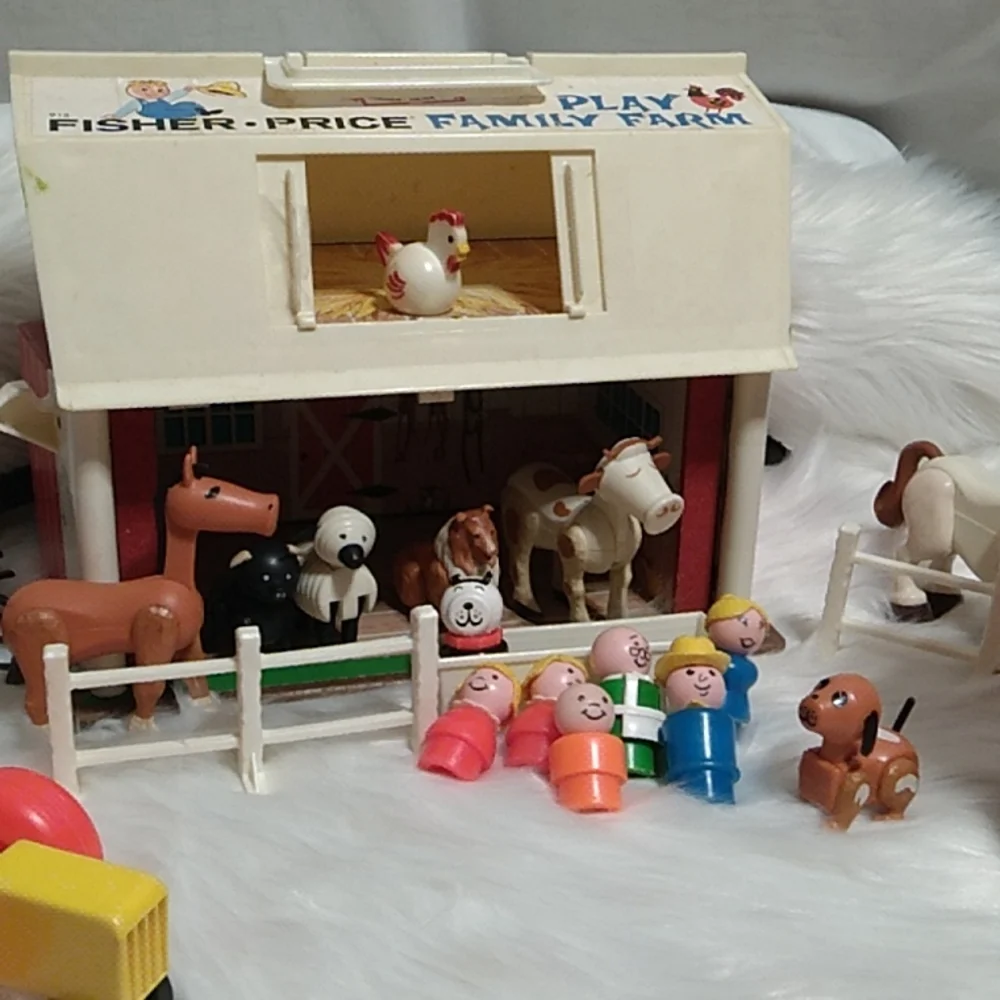 Fisher Price Family Farm Play Bundle 69' 79' Vintage Everything Included